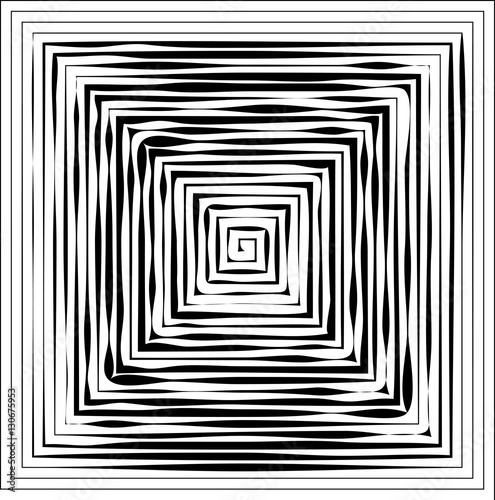 Vector spiral. No gradient. Texture.Concentric lines, circular, rotating background. Volute. Pattern. Illustration. Black and white.