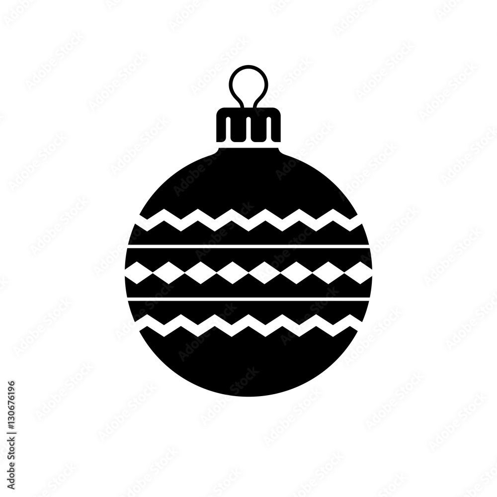 Vecteur Stock Christmas ball icon. Black icon isolated on white background. Christmas  ball simple silhouette. Web site page and mobile app design vector element.  | Adobe Stock