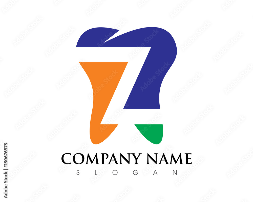 Z Letter Dental Logo Stock Vector Adobe Stock