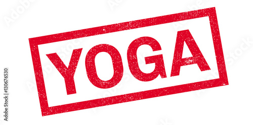 Yoga rubber stamp. Grunge design with dust scratches. Effects can be easily removed for a clean, crisp look. Color is easily changed.