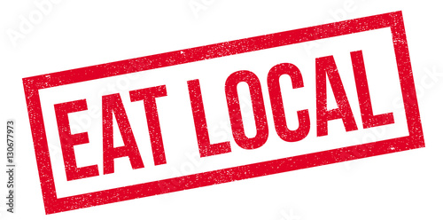 Eat Local rubber stamp. Grunge design with dust scratches. Effects can be easily removed for a clean, crisp look. Color is easily changed.