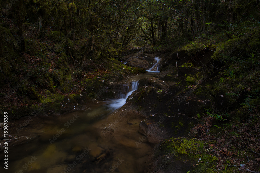Landscape. Waterfall in the mountains of the North Caucasus. Landscape. Waterfall in the mountains of the North Caucasus.