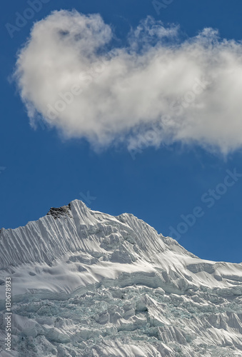 The view from the Chhukhung Ri on tops mountains of the Ama Dablam wall - Everest region, Nepal photo