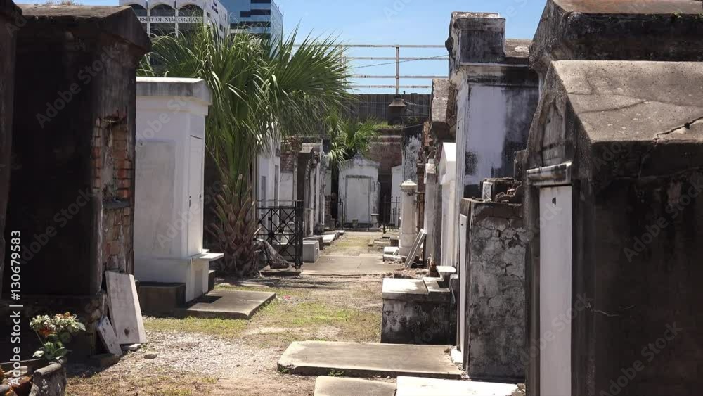 Above ground tombs in historic Saint Louis Cemetery in the French Quarter of New Orleans, Louisiana Above ground tombs in historic Saint Louis Cemetery in the French Quarter of New Orleans, Louisiana