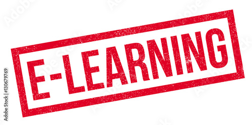 E-Learning rubber stamp. Grunge design with dust scratches. Effects can be easily removed for a clean, crisp look. Color is easily changed.