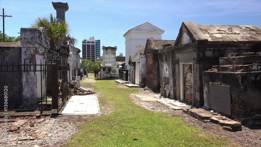 Above ground tombs in historic Saint Louis Cemetery in the French Quarter of New Orleans, Louisiana Above ground tombs in historic Saint Louis Cemetery in the French Quarter of New Orleans, Louisiana