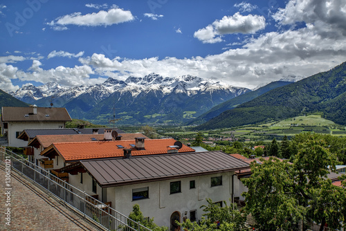 Italian Tirol - View Towards Swiss Alps