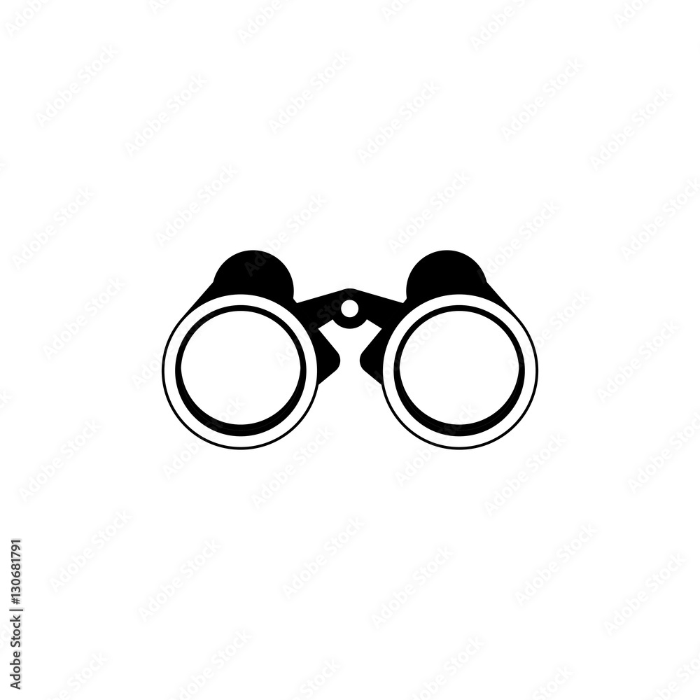 Binocular object icon. Vision vector equipment and travel theme. Isolated design. Vector illustration