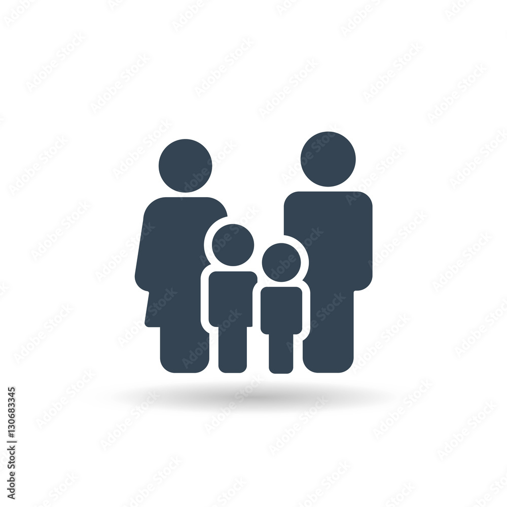 Family Icon Vector . Flat Sign for using in the App, UI, Art, Logo, Web. Family Icon Vector . Flat Sign for using in the App, UI, Art, Logo, Web.