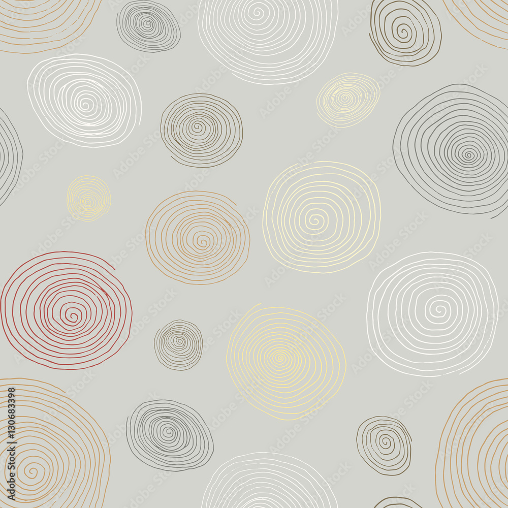 Stylized wooden spirals, hand drawn seamless pattern for interior design, wallpapers and ceramic tiles. Vector illustration Stylized wooden spirals, hand drawn seamless pattern for interior design, wallpapers and ceramic tiles. Vector illustration