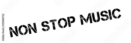 Non Stop Music rubber stamp. Grunge design with dust scratches. Effects can be easily removed for a clean, crisp look. Color is easily changed.
