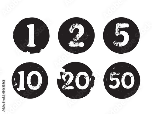 set of vector coins and stamps