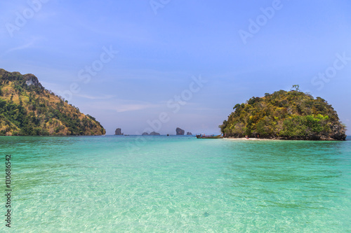 view of small tropical island on the andaman sea in Thailand.