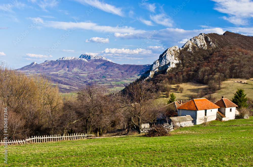 Homolje mountains in early spring, east Serbia