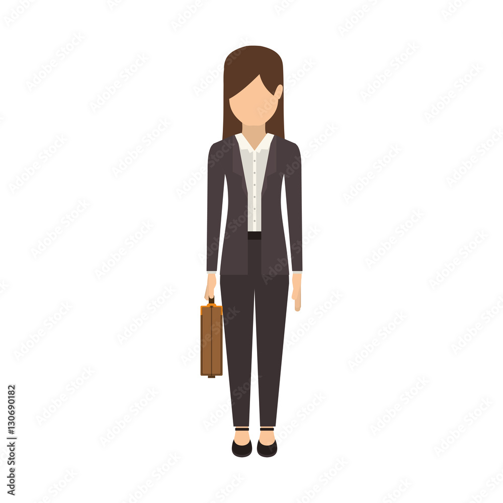 Woman and suitcase icon. Girl female avatar person people and human theme. Isolated design. Vector illustration Woman and suitcase icon. Girl female avatar person people and human theme. Isolated design. Vector illustration