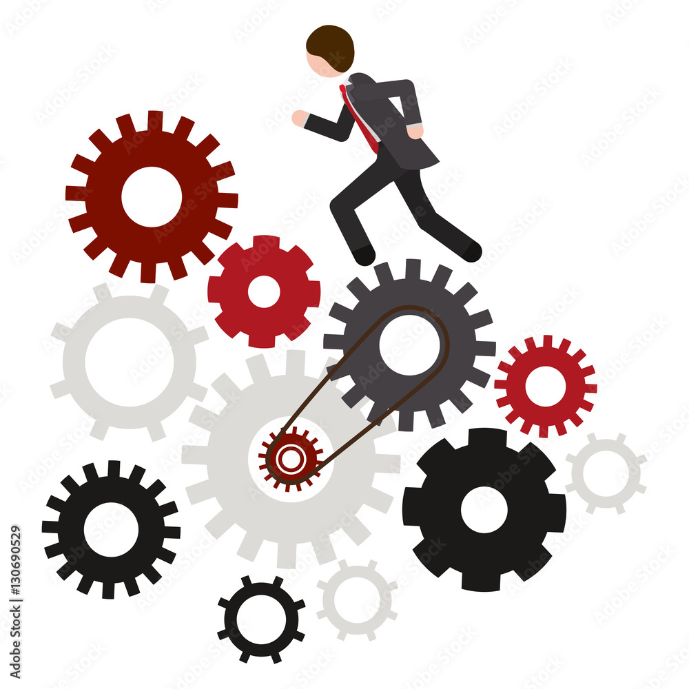 Gear and businessperson icon. Teamwork people corporate and workforce theme. Isolated design. Vector illustration Gear and businessperson icon. Teamwork people corporate and workforce theme. Isolated design. Vector illustration