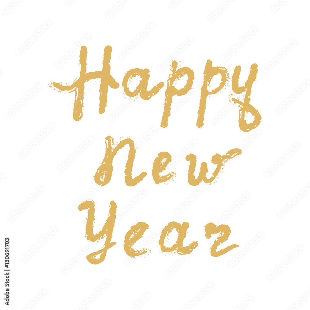 Fototapeta premium Handwritten phrase Merry Christmas Greeting Card with hand drawn lettering design. Vector illustration. Holidays Postcard