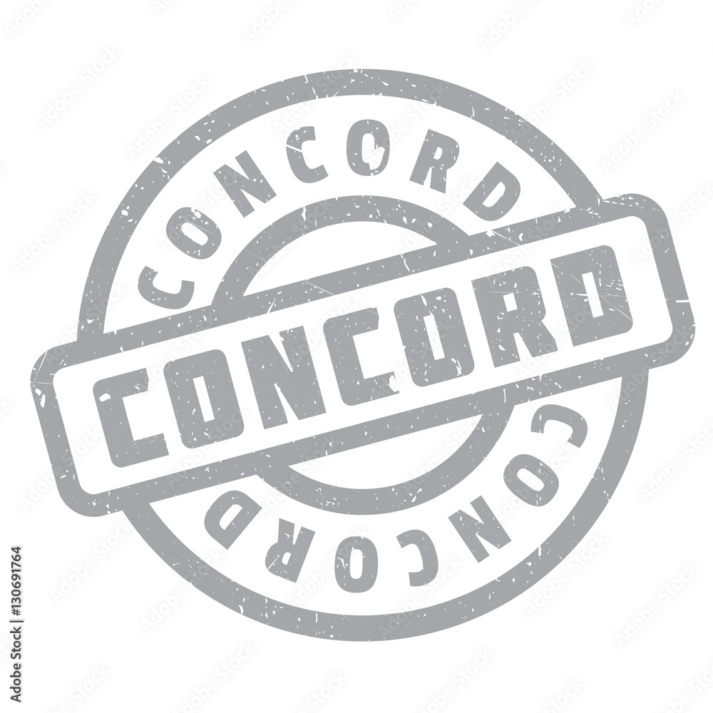 Concord rubber stamp. Grunge design with dust scratches. Effects can be easily removed for a clean, crisp look. Color is easily changed.