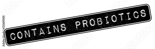 Contains Probiotics rubber stamp. Grunge design with dust scratches. Effects can be easily removed for a clean, crisp look. Color is easily changed.