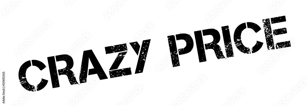 Fototapeta premium Crazy Price rubber stamp. Grunge design with dust scratches. Effects can be easily removed for a clean, crisp look. Color is easily changed.
