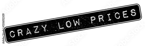 Crazy Low Prices rubber stamp. Grunge design with dust scratches. Effects can be easily removed for a clean, crisp look. Color is easily changed.