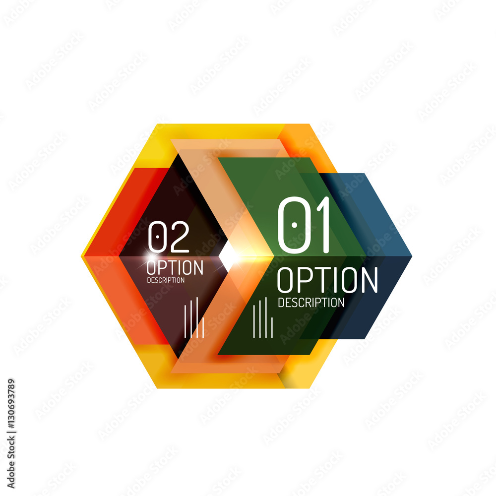 Vector geometric infographic template Vector geometric infographic template