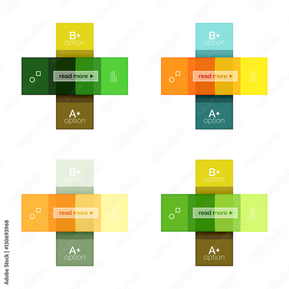 Square and stripes geometric infographic templates Square and stripes geometric infographic templates