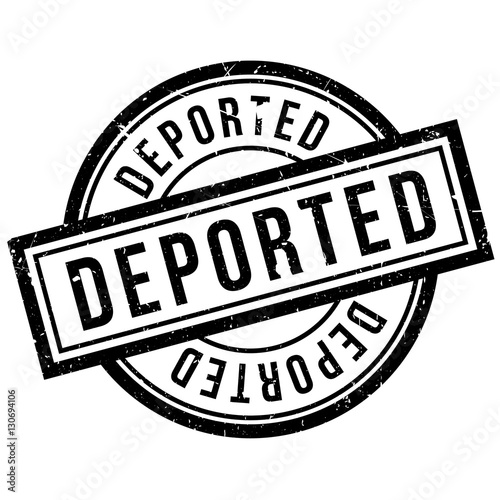Deported rubber stamp. Grunge design with dust scratches. Effects can be easily removed for a clean, crisp look. Color is easily changed.