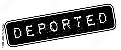 Deported rubber stamp. Grunge design with dust scratches. Effects can be easily removed for a clean, crisp look. Color is easily changed.