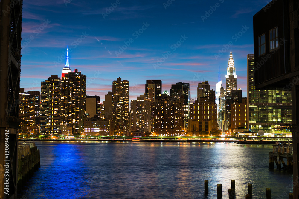 Obraz premium NYC Night Skyline