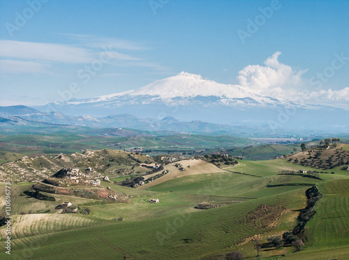 Photos Mount Etna from S124 west of Caltagirone, Sicily