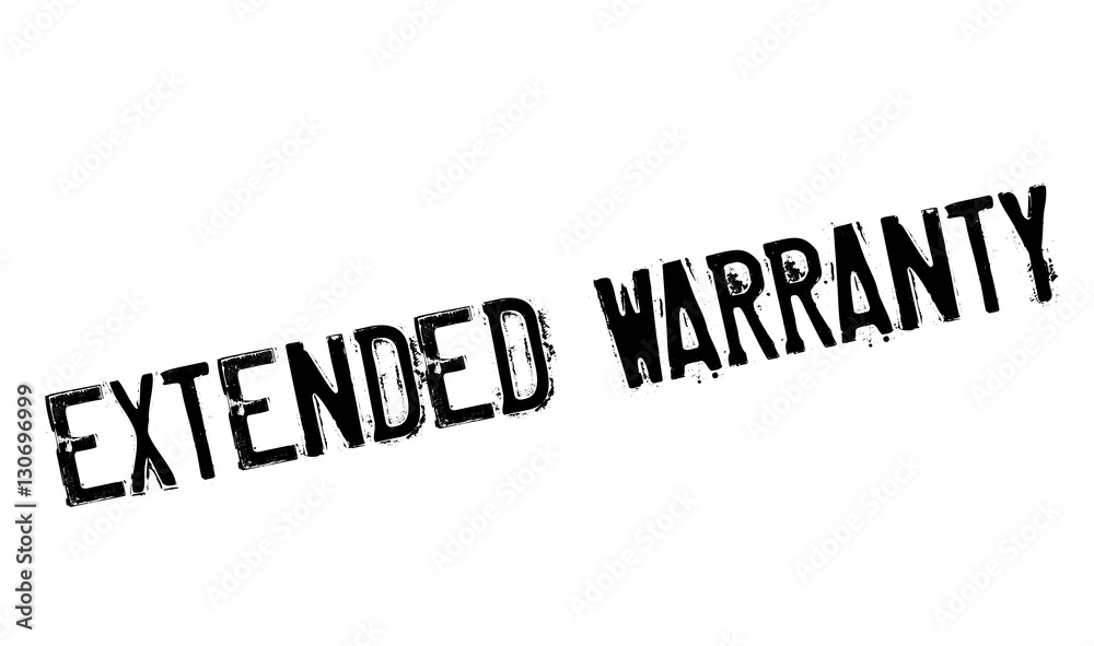 Extended warranty stamp. Grunge design with dust scratches. Effects can be easily removed for a clean, crisp look. Color is easily changed.