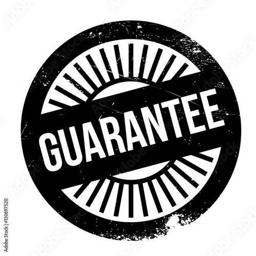 Guarantee stamp. Grunge design with dust scratches. Effects can be easily removed for a clean, crisp look. Color is easily changed.