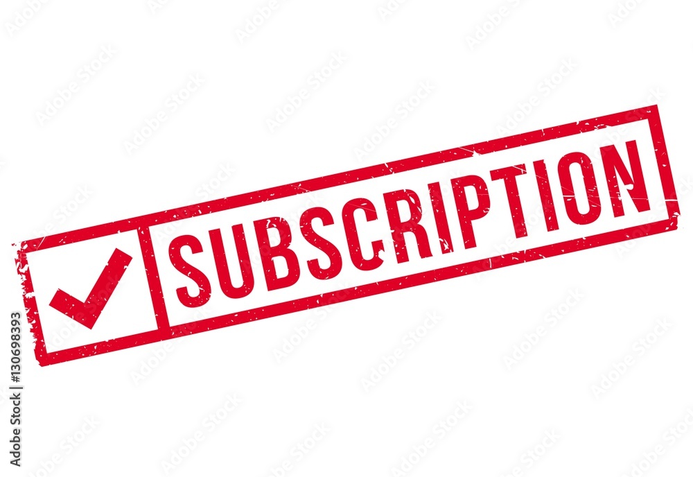 Subscription stamp. Grunge design with dust scratches. Effects can be easily removed for a clean, crisp look. Color is easily changed. Subscription stamp. Grunge design with dust scratches. Effects can be easily removed for a clean, crisp look. Color is easily changed.