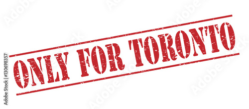Photography only for toronto red stamp on white background