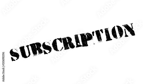 Subscription stamp. Grunge design with dust scratches. Effects can be easily removed for a clean, crisp look. Color is easily changed.