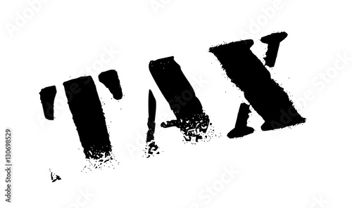 Tax stamp. Grunge design with dust scratches. Effects can be easily removed for a clean, crisp look. Color is easily changed.