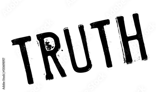 Truth stamp. Grunge design with dust scratches. Effects can be easily removed for a clean, crisp look. Color is easily changed.
