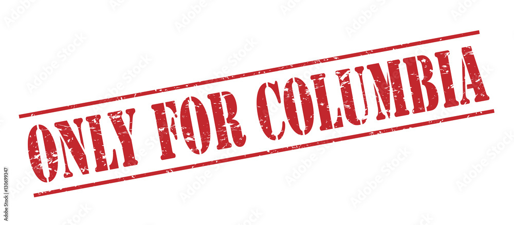 only for columbia red stamp on white background only for columbia red stamp on white background