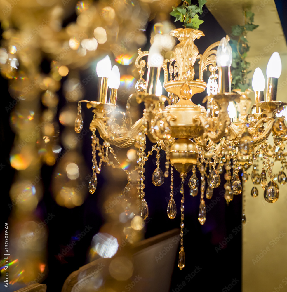 Golden antique chandelier Golden antique chandelier