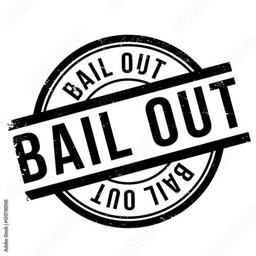 Bail out stamp. Grunge design with dust scratches. Effects can be easily removed for a clean, crisp look. Color is easily changed.