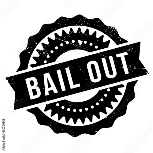 Bail out stamp. Grunge design with dust scratches. Effects can be easily removed for a clean, crisp look. Color is easily changed.