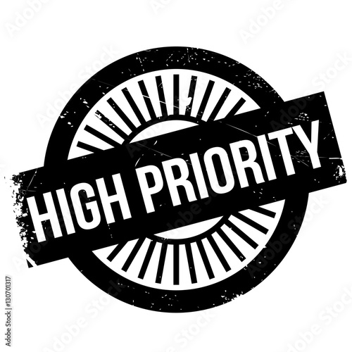 High priority stamp. Grunge design with dust scratches. Effects can be easily removed for a clean, crisp look. Color is easily changed.