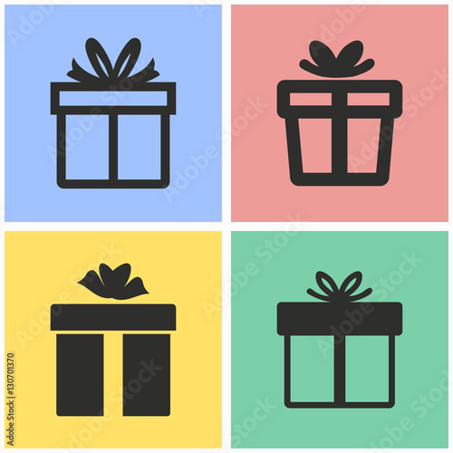 Gift Box icon set.