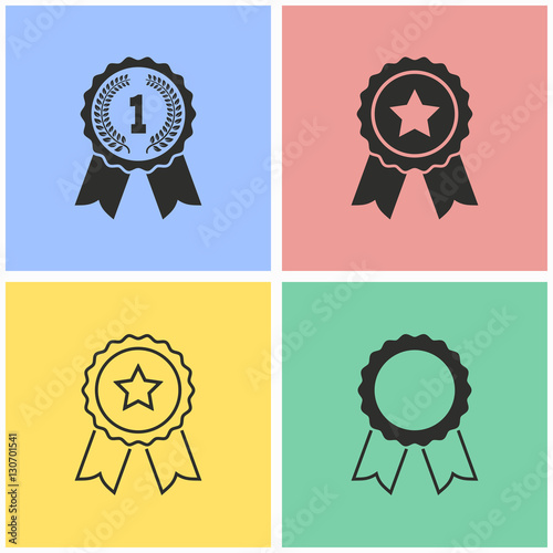 Award icon set.