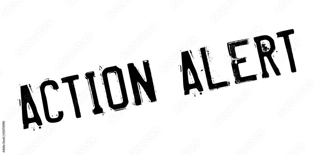 Action alert rubber stamp. Grunge design with dust scratches. Effects can be easily removed for a clean, crisp look. Color is easily changed. Action alert rubber stamp. Grunge design with dust scratches. Effects can be easily removed for a clean, crisp look. Color is easily changed.