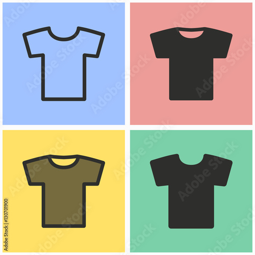 T-shirt icon set.