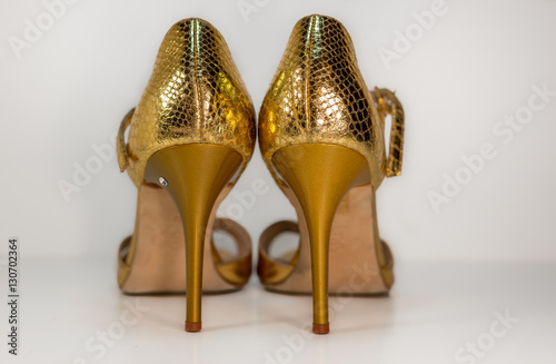 Pair of gold tango shoes - beautiful dance from Argentina