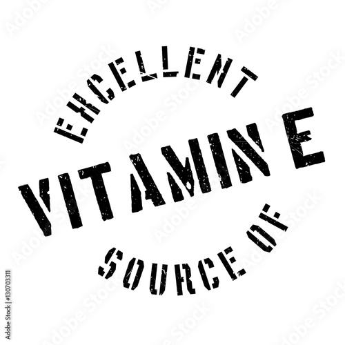 Excellent source of vitamin E stamp. Grunge design with dust scratches. Effects can be easily removed for a clean, crisp look. Color is easily changed.