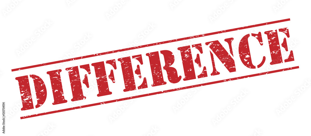 difference red stamp on white background difference red stamp on white background